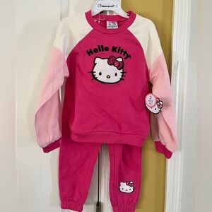 NWT Hello Kitty Sweat Suit Pink and White